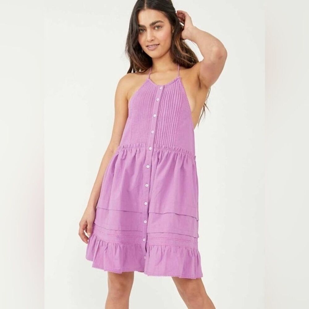 Free people Size M Dessert Days Lilac Purple Dress Sleeveless Strappy Back